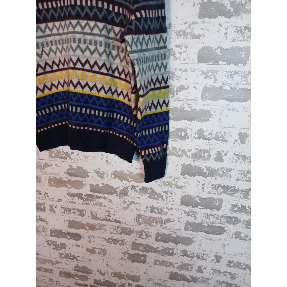 90's Nordic Lambswool‎ Fair Isle Sweater Large Soft Cozy Preppy Ski Grunge - Picture 7 of 16